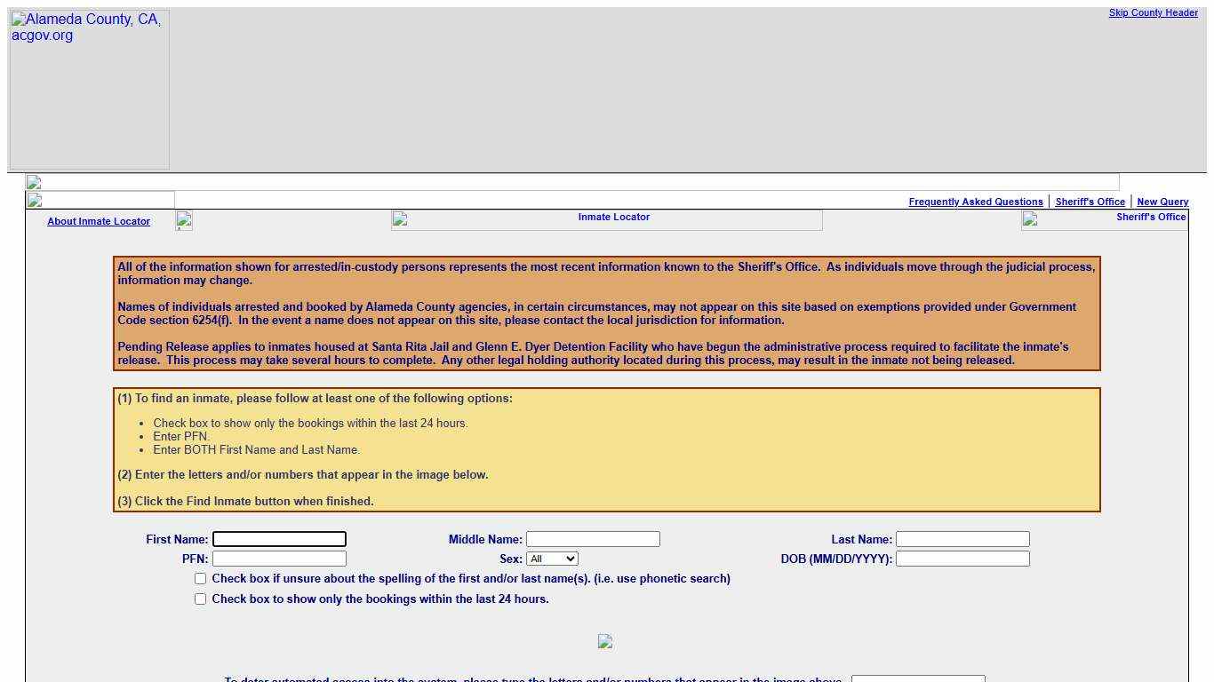 Inmate Locator
